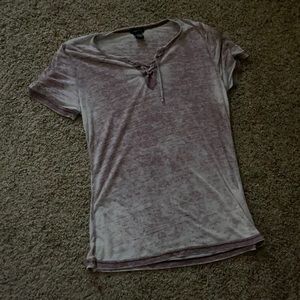 see through rustic tee laced front